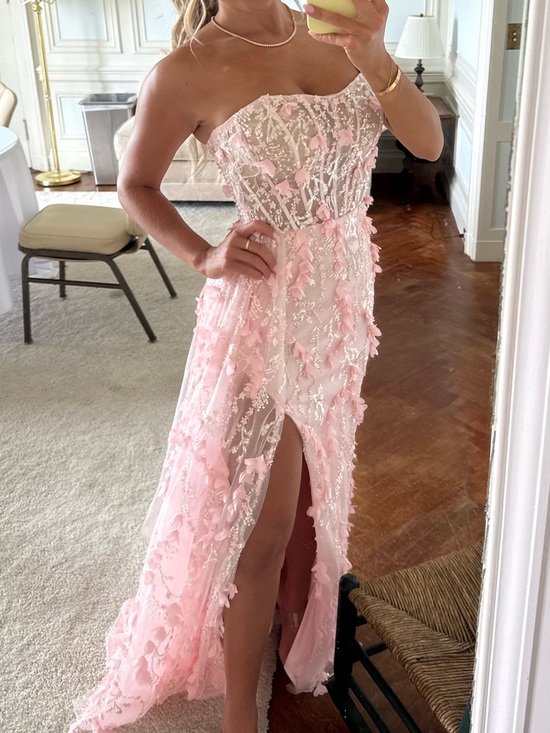 Sherri Hill Dresses & Skirts - Sherri Hill Pink Embellished Strapless Gown